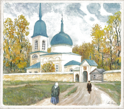 Успенская церковь на Коломенском кладбище. Великие Луки в начале XX века.  